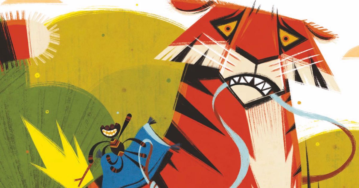 ANANSI DE SPIN EN DE GULZIGE TIJGER